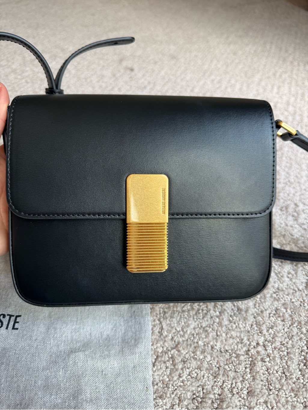 Ateliers Auguste Mini Monceau Bag - Gold Edition Black Box Leather